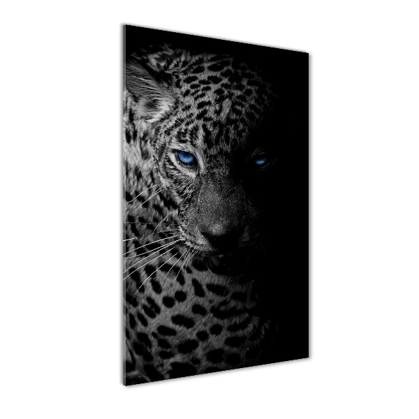 Wall art on glass leopard