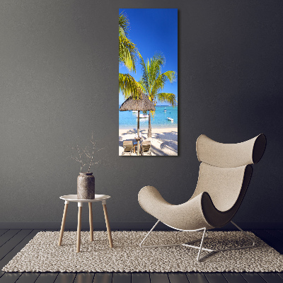 Wall art on glass Tropical beach