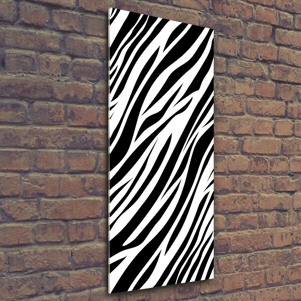 Photo printed on glass Zebra background