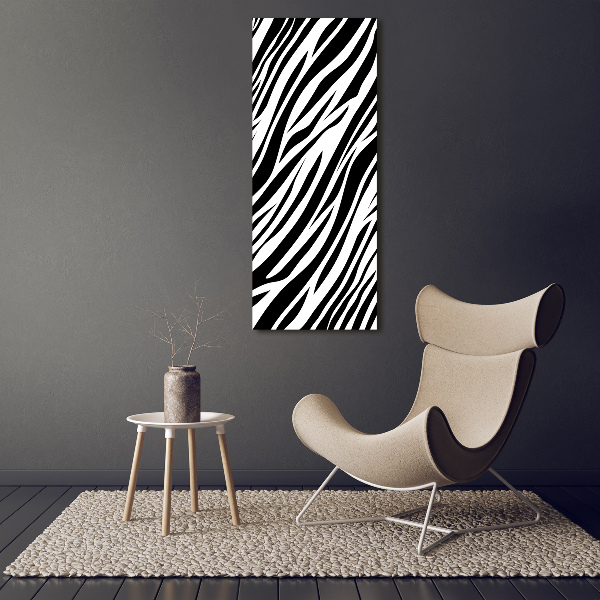 Photo printed on glass Zebra background