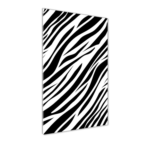 Photo printed on glass Zebra background