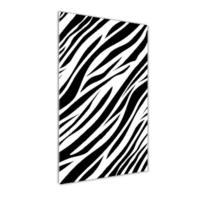 Photo printed on glass Zebra background