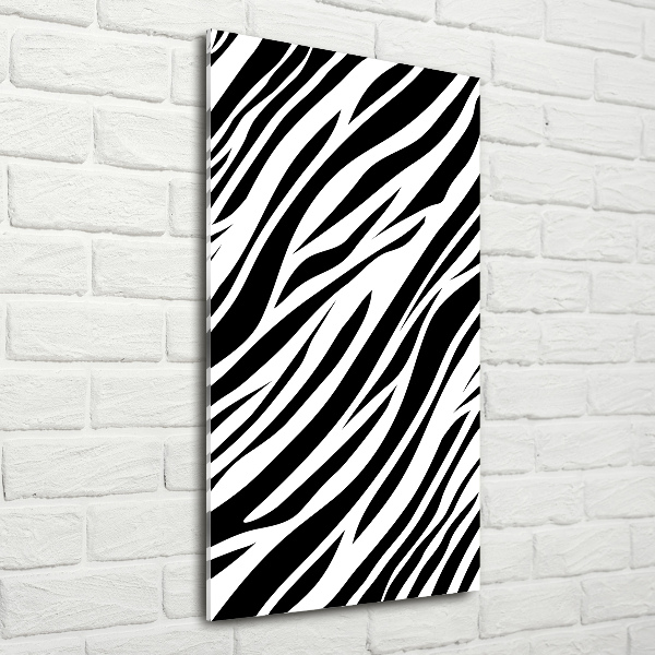 Photo printed on glass Zebra background