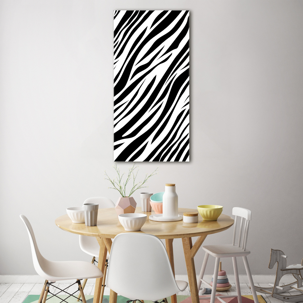 Photo printed on glass Zebra background