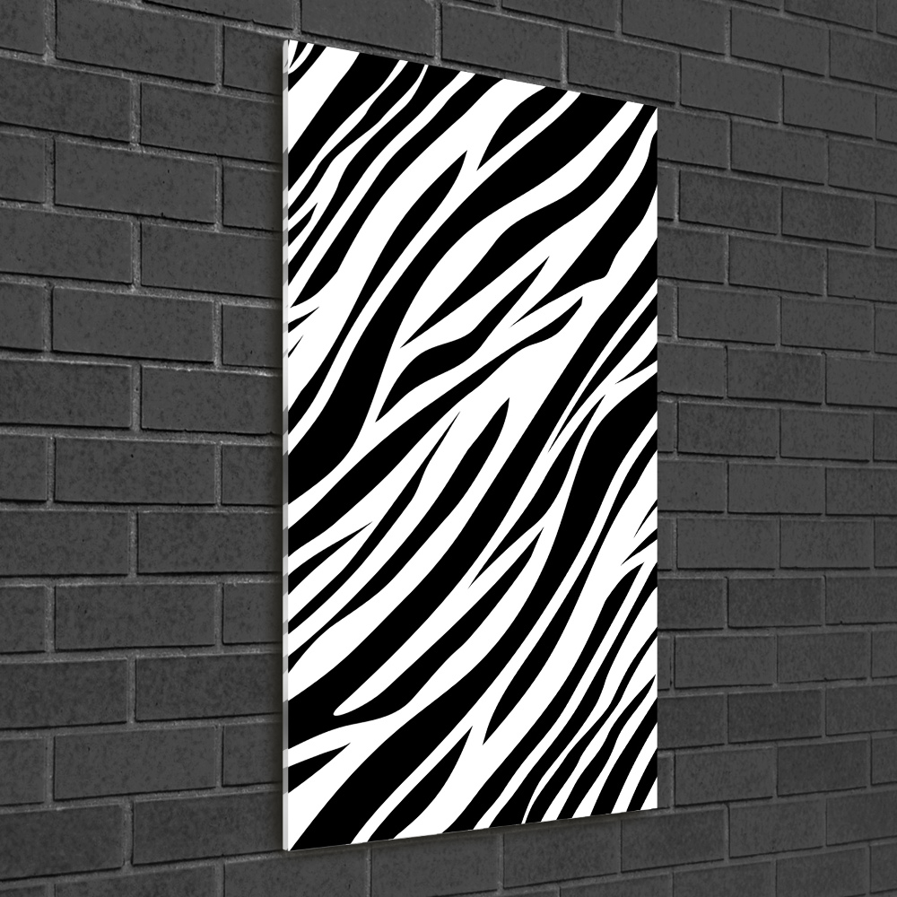 Photo printed on glass Zebra background