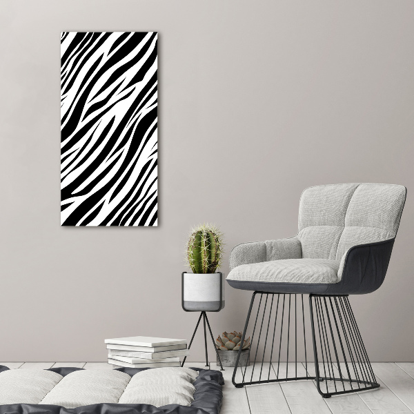 Photo printed on glass Zebra background