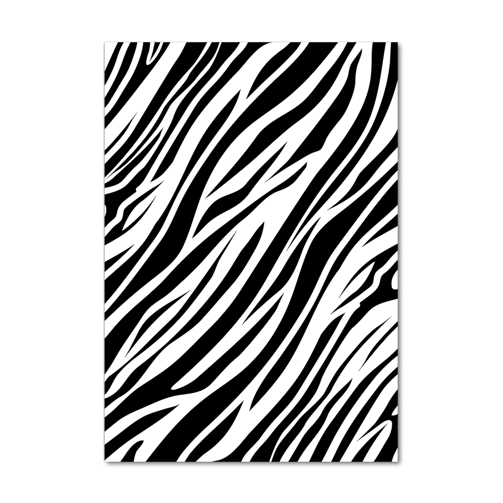 Photo printed on glass Zebra background