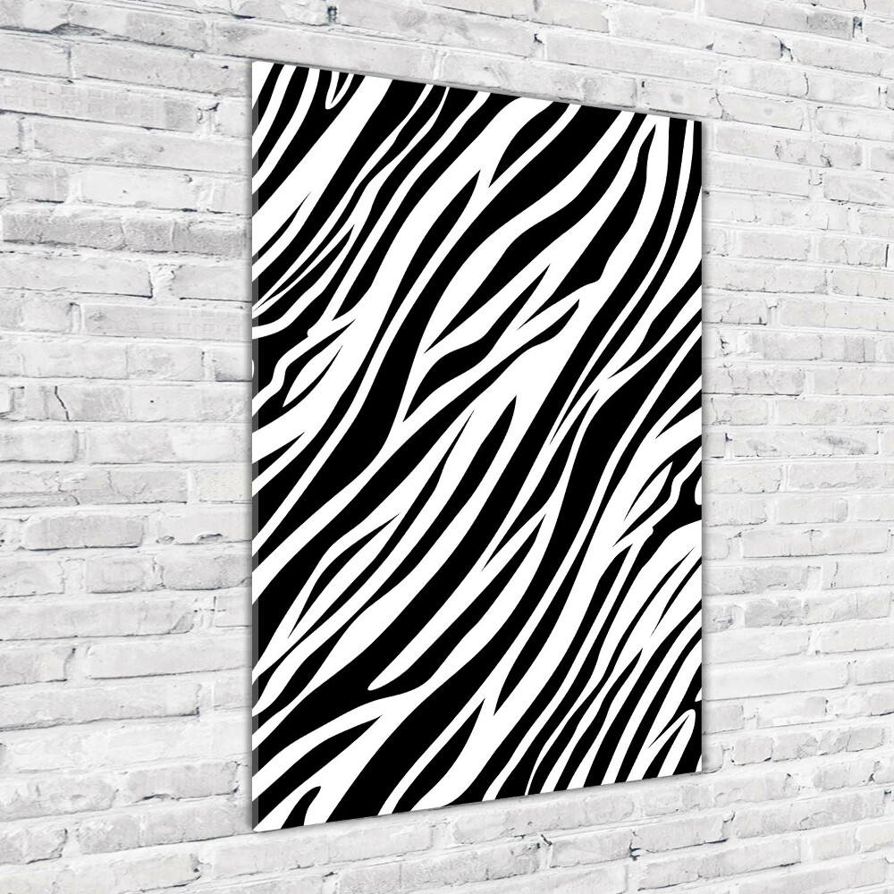 Photo printed on glass Zebra background