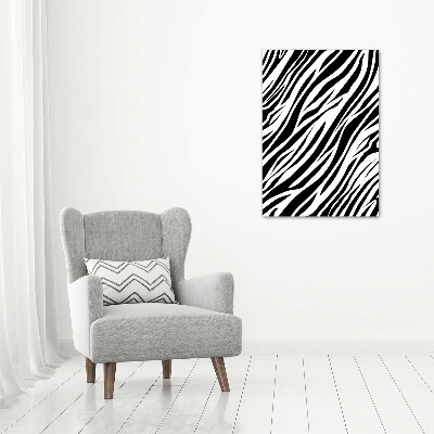 Photo printed on glass Zebra background