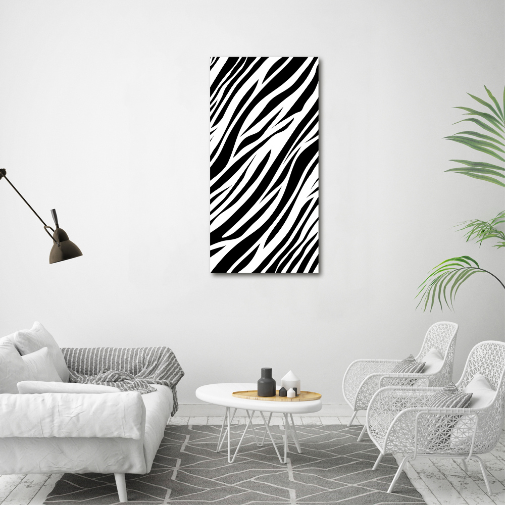 Photo printed on glass Zebra background