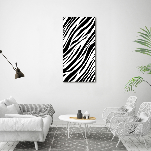 Photo printed on glass Zebra background