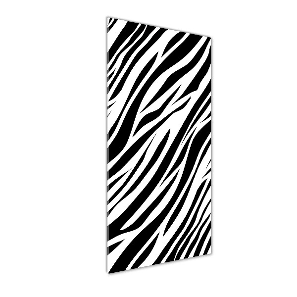 Photo printed on glass Zebra background