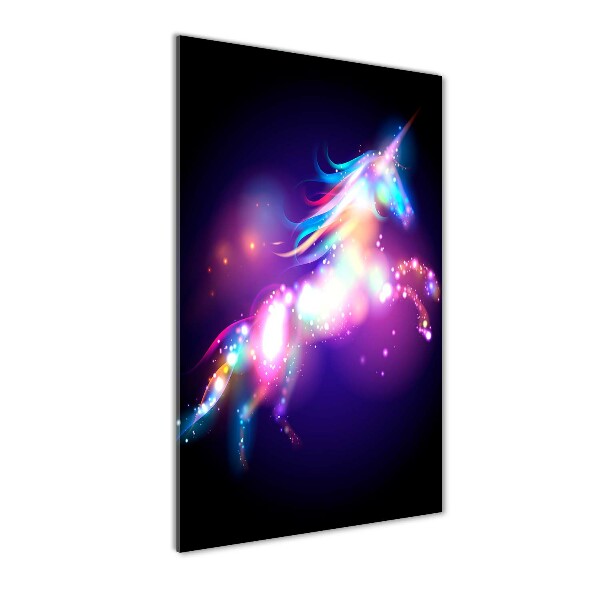 Glass wall art Magic Unicorn