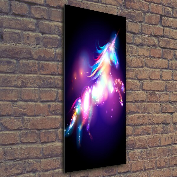 Glass wall art Magic Unicorn