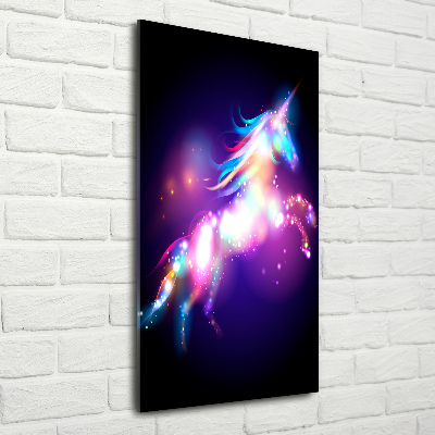 Glass wall art Magic Unicorn