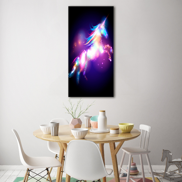 Glass wall art Magic Unicorn