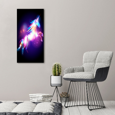 Glass wall art Magic Unicorn