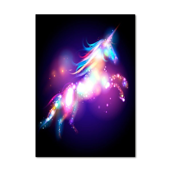 Glass wall art Magic Unicorn