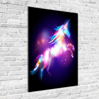 Glass wall art Magic Unicorn