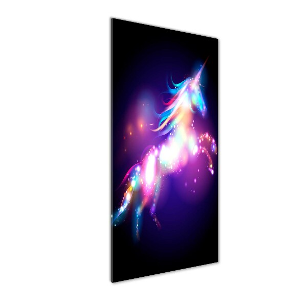 Glass wall art Magic Unicorn