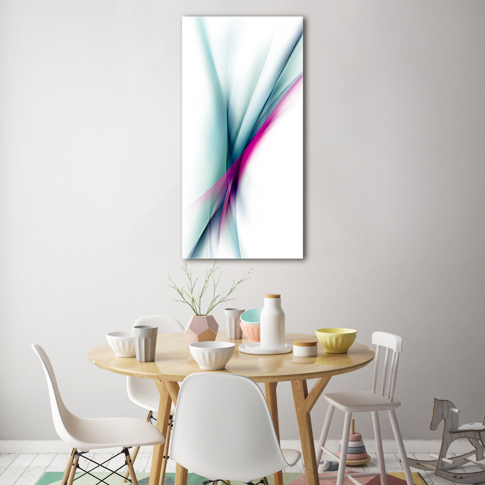 Print on a a glass Wave abstraction