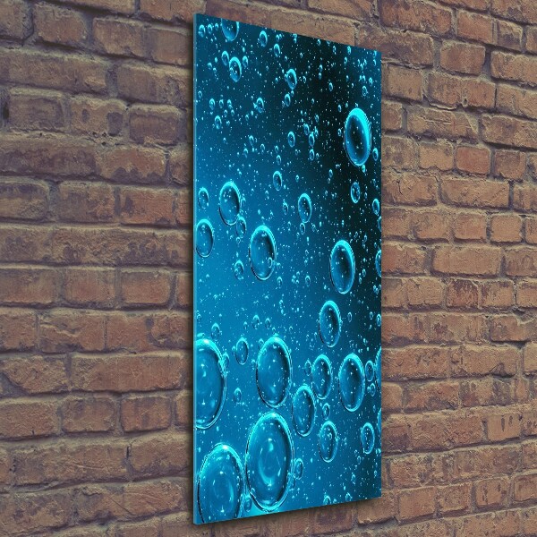 Wall art on glass Bubbles under water