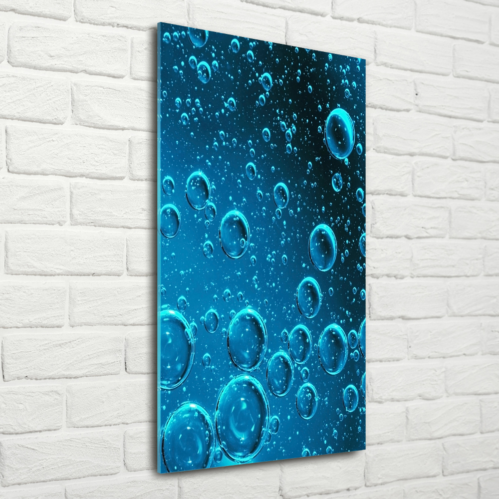 Wall art on glass Bubbles under water