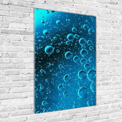 Wall art on glass Bubbles under water