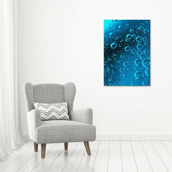 Wall art on glass Bubbles under water