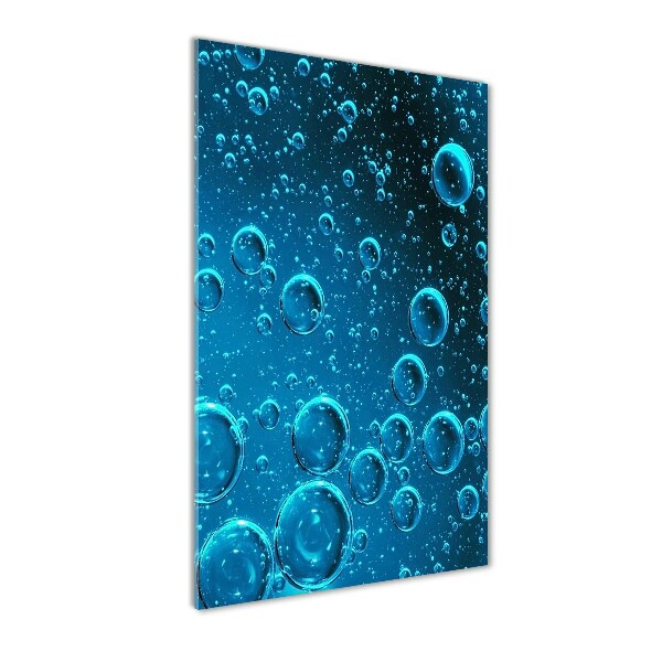 Wall art on glass Bubbles under water