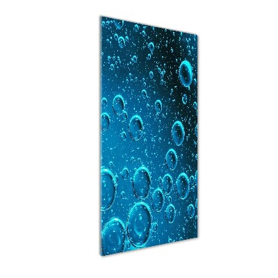 Wall art on glass Bubbles under water