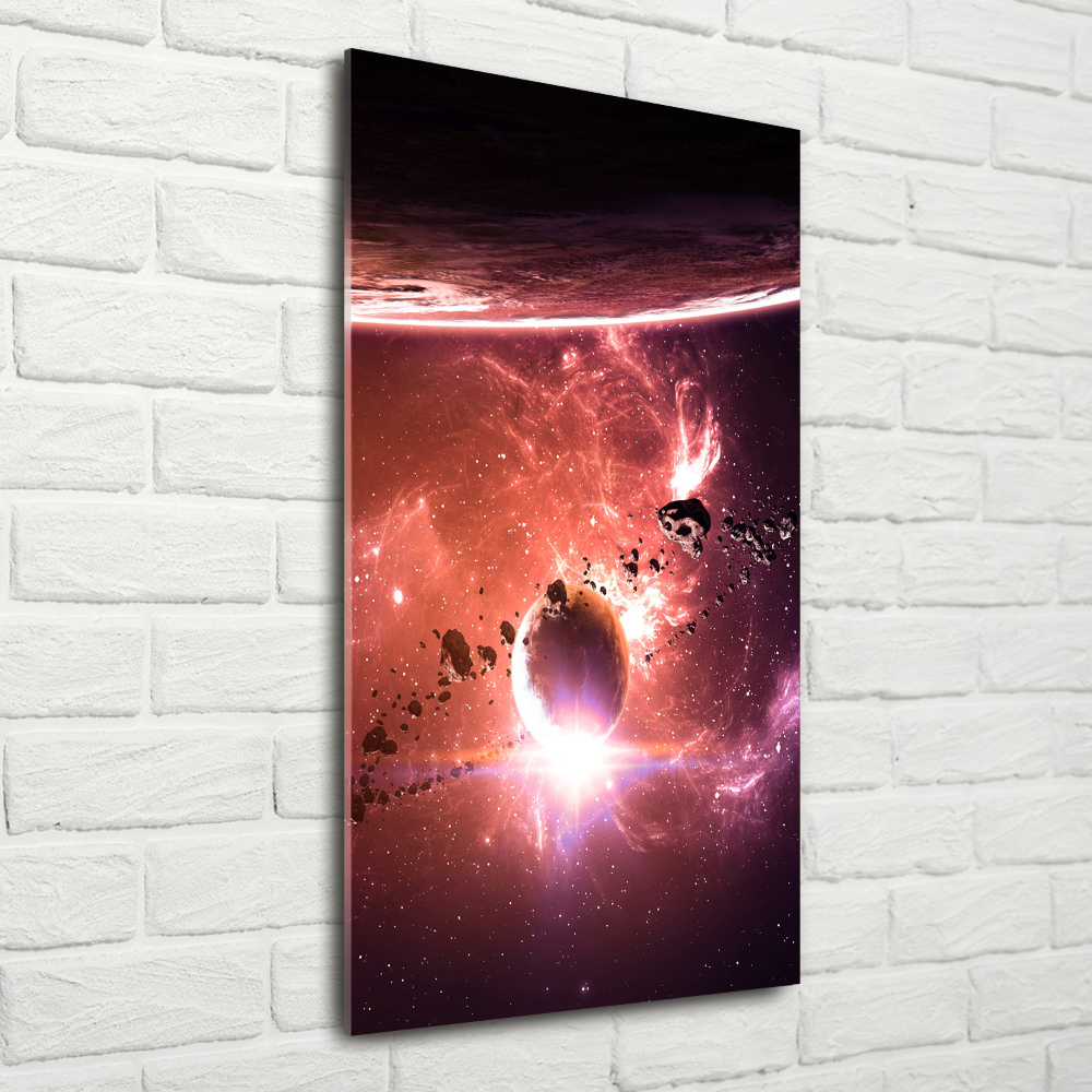 Photo printed on glass Galaxy