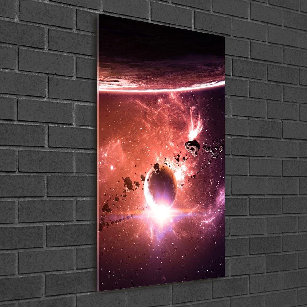 Photo printed on glass Galaxy