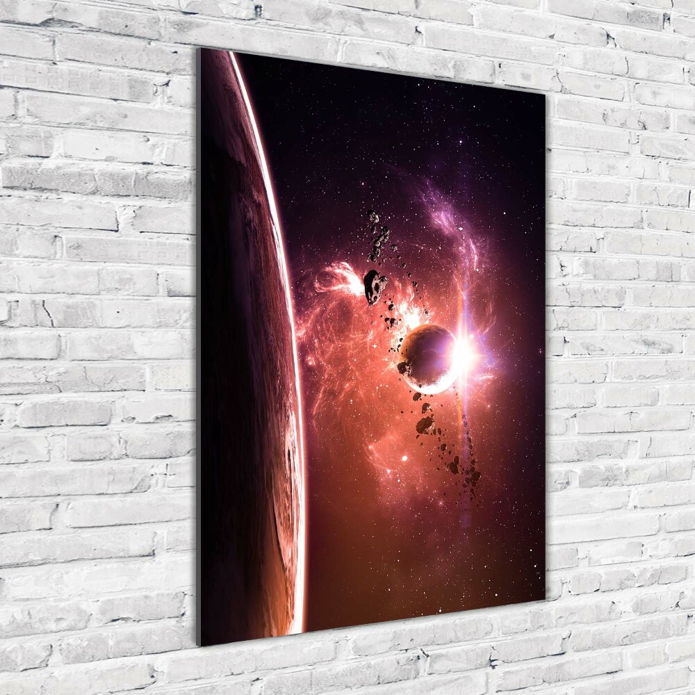 Photo printed on glass Galaxy