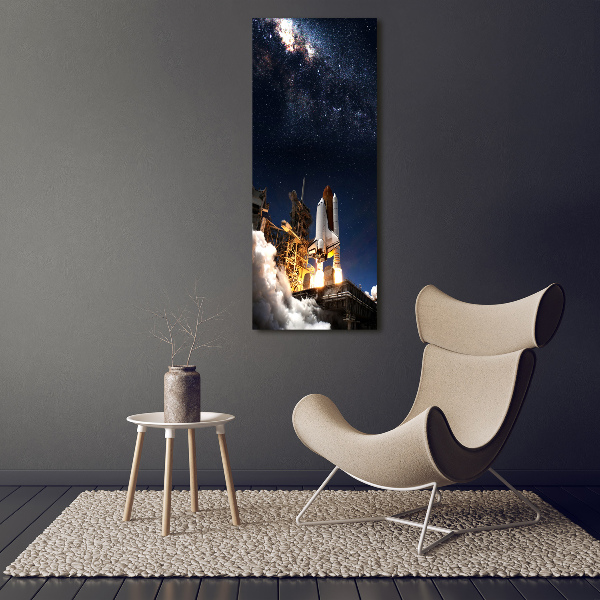 Glass picture wall art Starting rocket