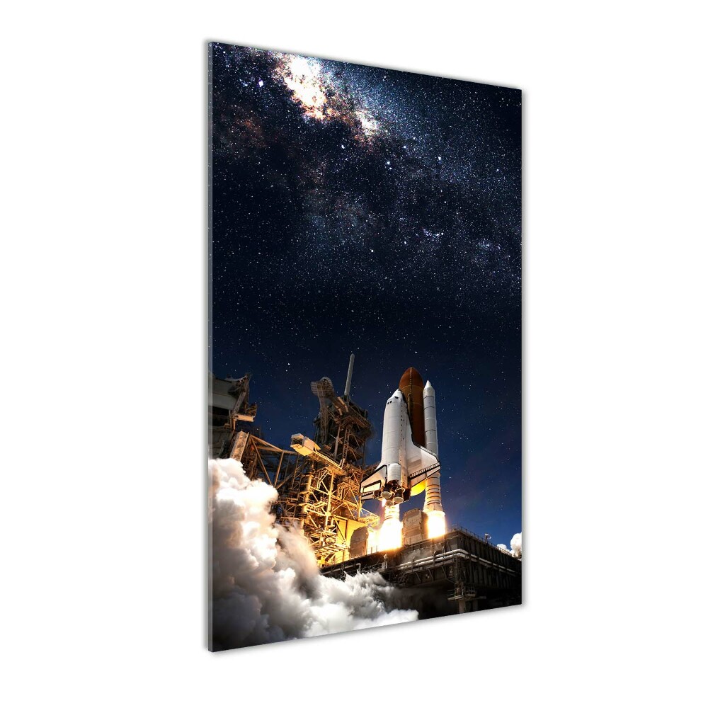 Glass picture wall art Starting rocket