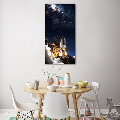 Glass picture wall art Starting rocket