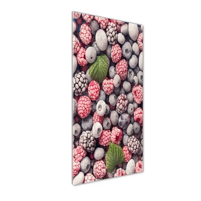 Printed glass wall art Frozen fruit