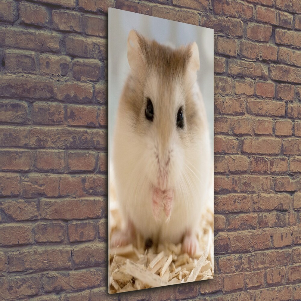 Glass art picture Hamster