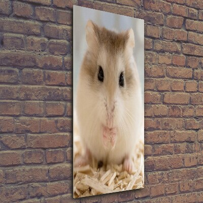 Glass art picture Hamster