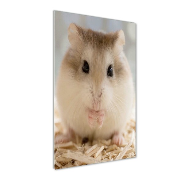 Glass art picture Hamster