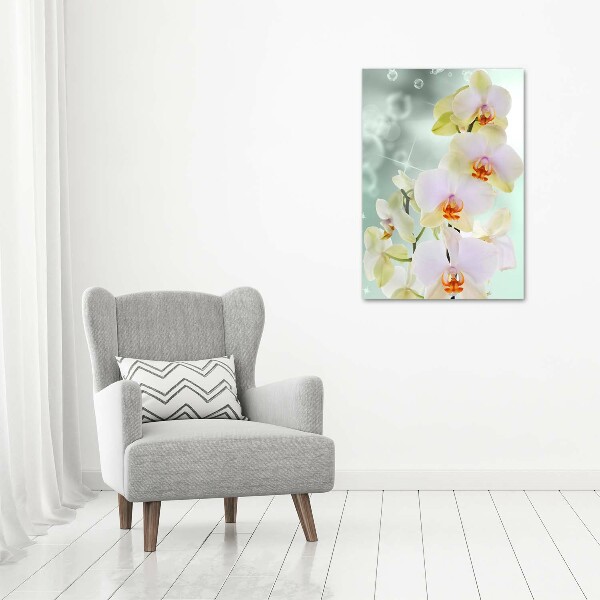 Wall art on glass Orchid