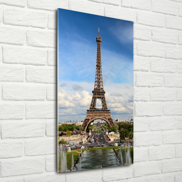 Glass art picture Eiffel Paris tower