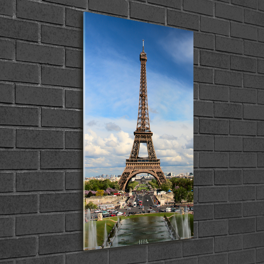 Glass art picture Eiffel Paris tower