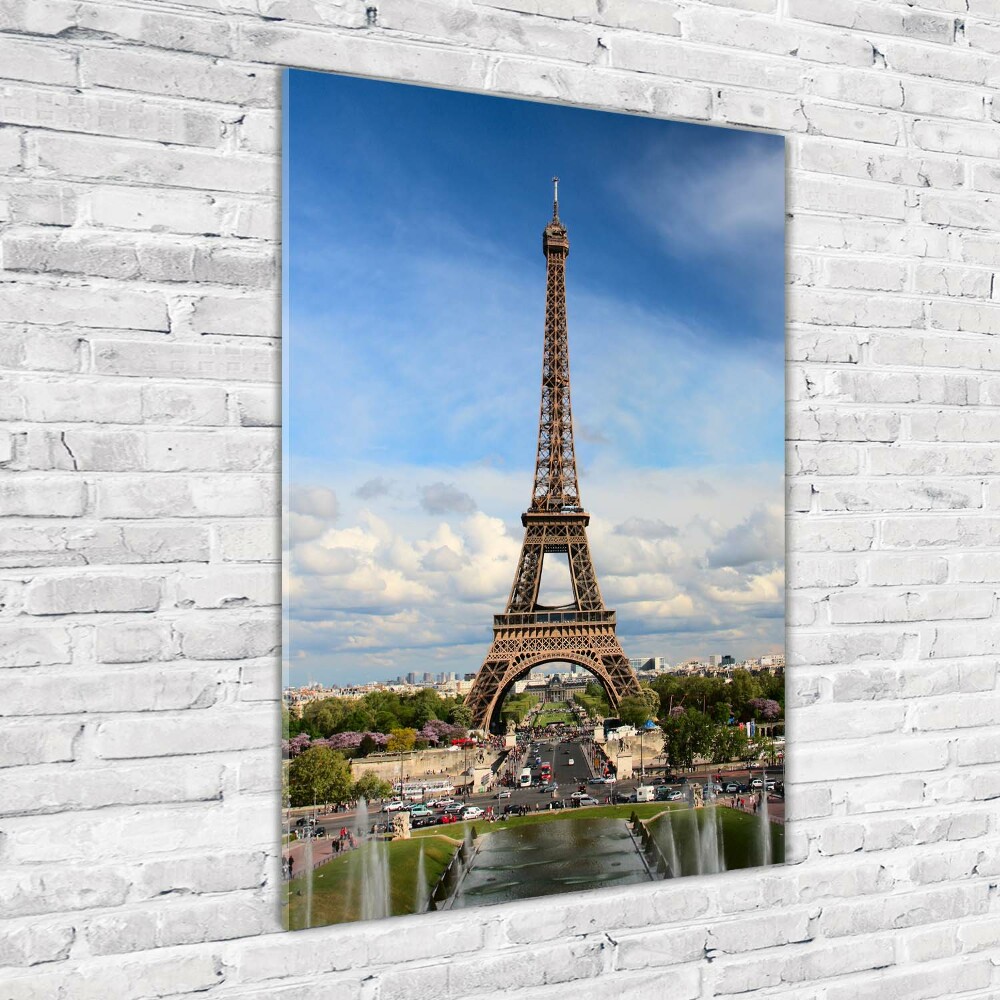 Glass art picture Eiffel Paris tower