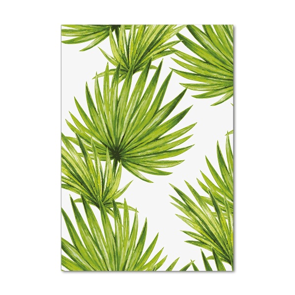 Wall art on glass Tropical leaves