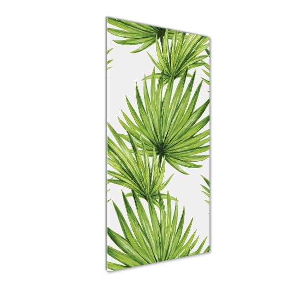 Wall art on glass Tropical leaves