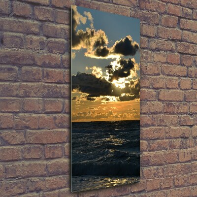 Wall art on glass Sunset sea