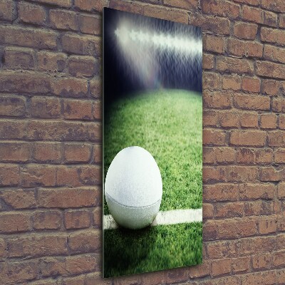 Glass wall art Rugby ball