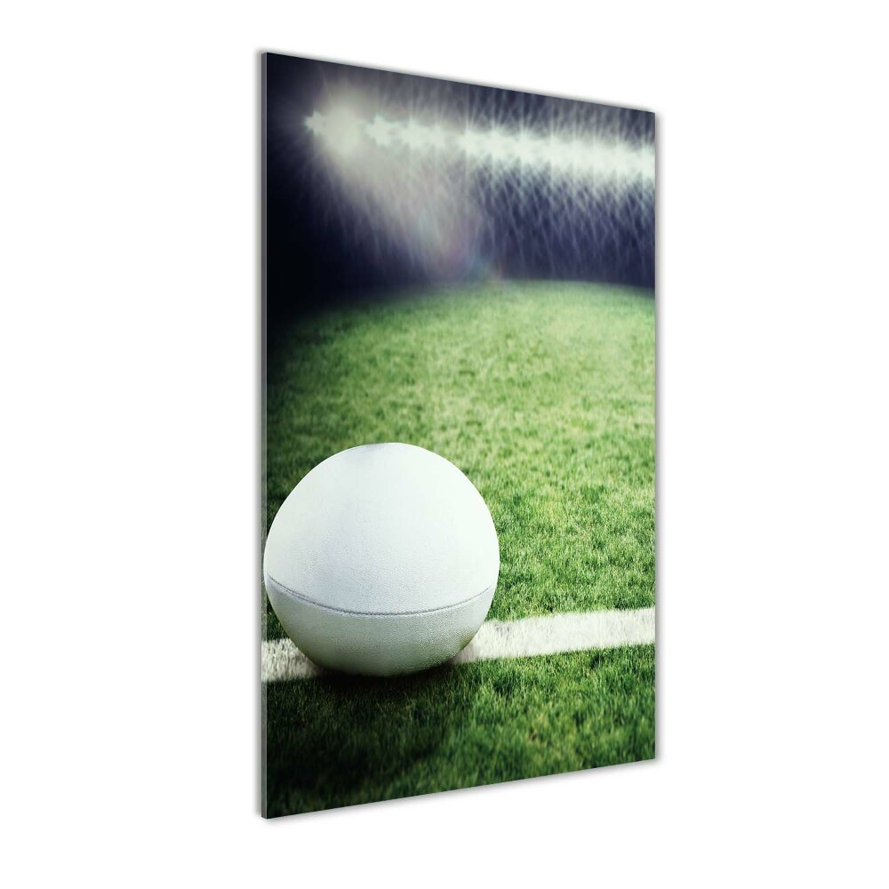 Glass wall art Rugby ball